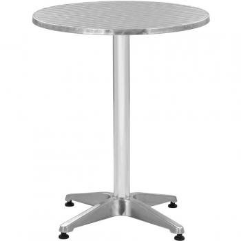 vidaXL Garden Table Silver 60x70 cm Aluminium