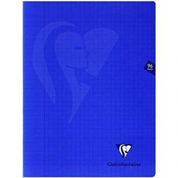 Cuaderno Mimesys 24x32 cm - 96 páginas - Cuadrícula grande Séyès - Cubierta de polipropileno - Azul marino