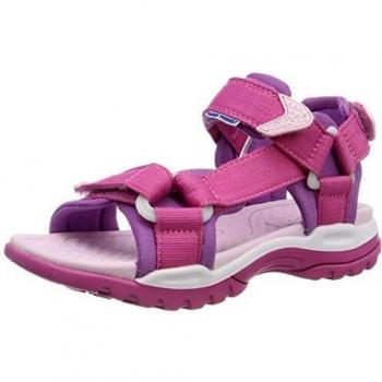 Geox J Borealis Girl A, Sandalias con Punta Abierta Niños, Pink
