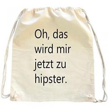 Mister Merchandise Mochila Bolso Saco Oh, das wird mir jetzt zu Hipster , Color: Natural