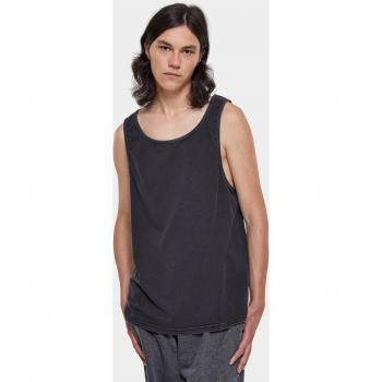 Heavy Oversized Black Acid Wash Tank Top