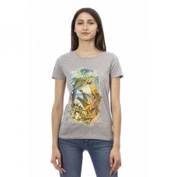 Trussardi Action Gray Cotton Tops & T-Shirt - XS