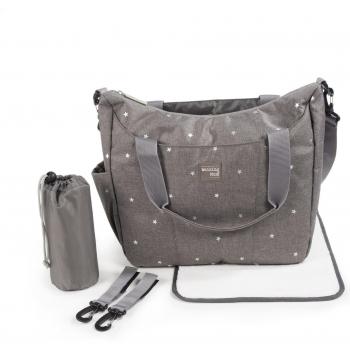 Walking Mum - Bolsa canastilla con cambiador gaby gris