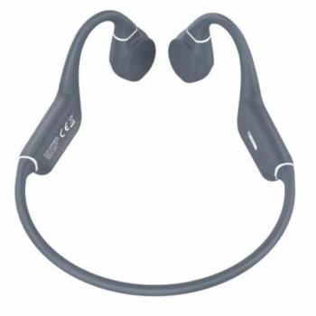 Leotec Kuri Auriculares Inalámbricos de Conducción Ósea IPX5 Gris - Auriculares deportivos, tecnología de conducción ósea, conectividad Bluetooth 5.4, autonomía hasta 12 horas, batería de 180