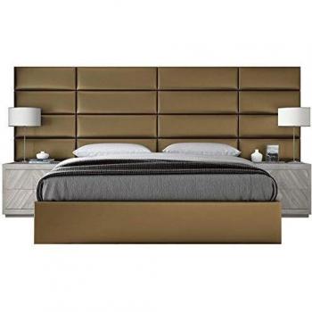 Cabecera Tapizada Decorativa con Panel de 91cm en Color Oro