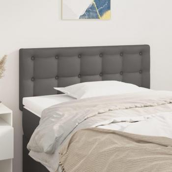 Cabecero de cuero sintético gris 80x5x78/88 cm vidaXL