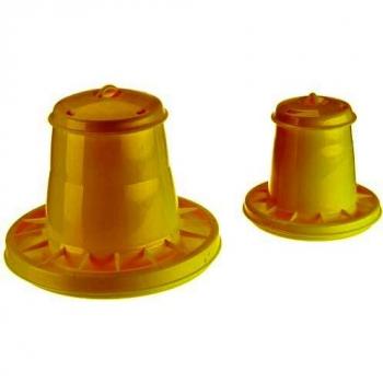 Comedero Automático para Aves de Corral KERBL, Amarillo, Capacidad 5,25 Litros
