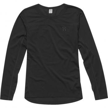 Haglöfs Activ Merino II Roundneck Camiseta, mujer, Negro, L