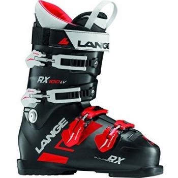 Lange RX 100 LV - Botas de esquí de hombre, color Negro/Rojo, talla 26.5