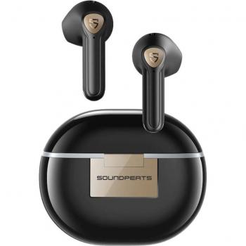 Auriculares Bluetooth SoundPEATS Air3 Deluxe HS - Negro, Hi-Res Audio, Modo Gaming, TWS