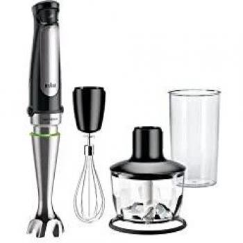 Braun Minipimer 7 MQ7035X - Batidora de Mano de 1000W, Tecnología Active Blade, Powerbell Plus y SplashControl, 3 Accesorios