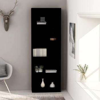 Estantería negra de 5 estantes de madera multicapa de 60x24x175 cm