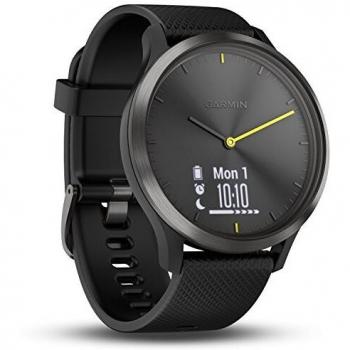 Garmin vívomove HR - Elegante reloj inteligente híbrido con monitor de actividad, negro