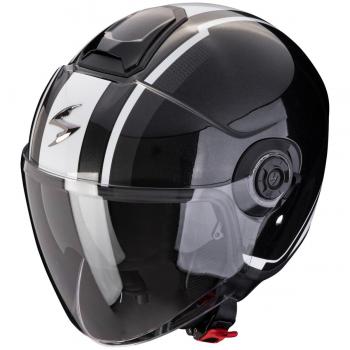 Casco Jet Scorpion Exo-City II Vel Metal Negro-Blanco (Tamaño XS 54-55)