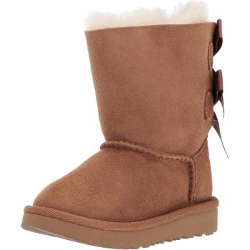 UGG Toddler Bailey Bow II Classic Sheepskin Boots in Brown
