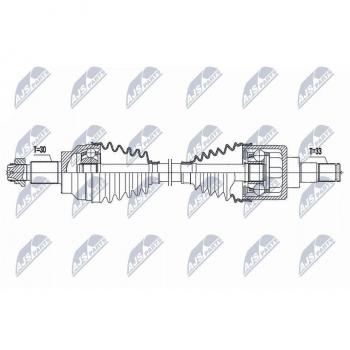 Árbol de transmisión NTY NPW-AR-018 - Alta resistencia y durabilidad