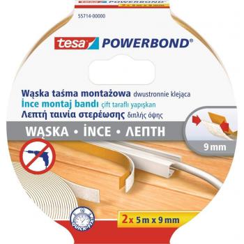 Cinta de montaje POWERBOND para tiras LED 2x5m 9mm