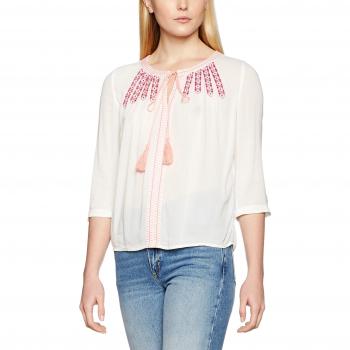 Naf Naf Hida C3, Camisa Manga Larga para Mujer, Marfil
