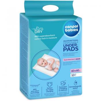 Empapadores cambiadores desechables Canpol Babies 60x60 cm (10 unidades)