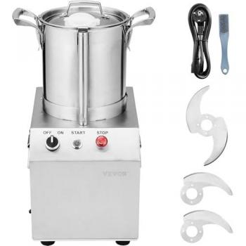 Vevor 4L Multifunctional Food Processor & Vegetable Chopper, Food-Grade Stainless Steel with 2 Extra S-Curve Blades