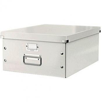 Leitz Click & Store WOW Caja de Almacenamiento Grande A3, Color Blanco, 369x200x484 mm, Referencia 60450001 (Paquete de 6)
