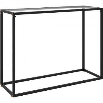 vidaXL Console Table Transparent 100x35x75 cm Tempered Glass