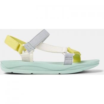 Sandalias de mujer Camper Match con tiras en color turquesa y cierre adherente