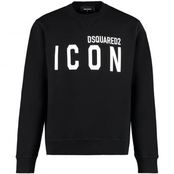 Dsquared2 Men's Big Logo Crewneck Sweatshirt in Black | Size Small | S79GU0004S25516 Color 965