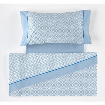 ES-Tela - Juego de sábanas Estampadas Dani Color Azul