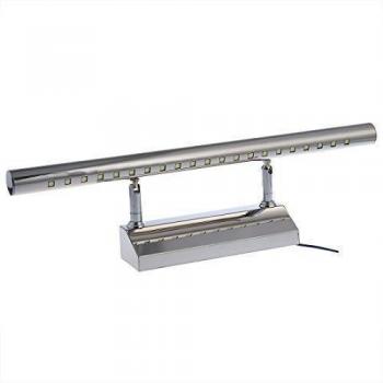 Lampara - SODIAL(R)5W 5050 Smd 21Led 500Lm Lampara de acero inoxidable de espejo, pared y de bano, Blanca