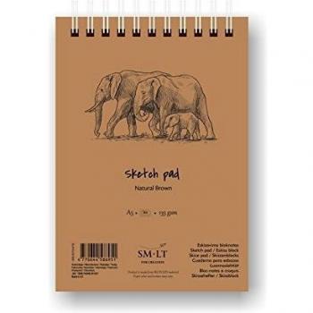 Bloc de Dibujo A5 - 80 Hojas Color Marrón 135 g