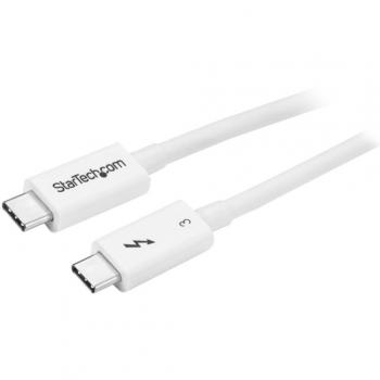 StarTech.com Thunderbolt 3 Cable - 40Gbps - 0.5m - White - Thunderbolt, USB, and DisplayPort Compatible