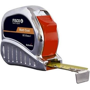 Flexometro Clase I caja cromada de 8m x 25mm FISCO TM8m