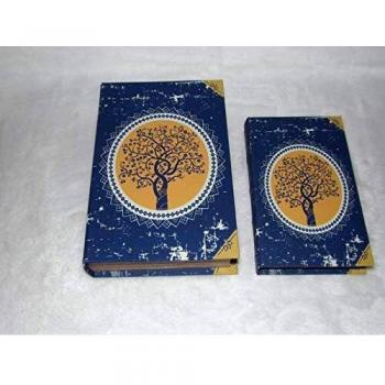 Signes Grimalt - Juego de 2 Cajas de Madera Falsas con diseño de árbol