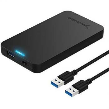 Sabrent Caja de Disco Duro Externo sin Herramientas SATA a USB 3.0 de 2.5 Pulgadas [Optimizado para SSD, Soporte UASP SATA III] Negro