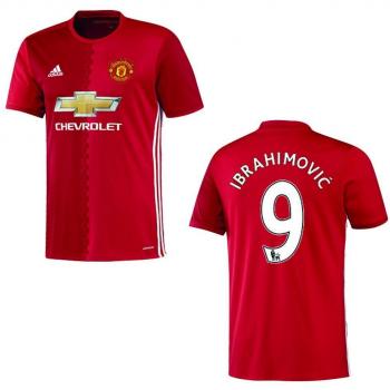 adidas Camiseta del Manchester United Home Niños 2016/2017 – Ibrahimovic 9, 176