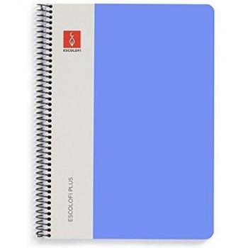 Bloc cuarto color azul pauta 3mm. 80 hojas serie Plus