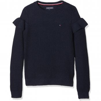 Tommy Hilfiger Ruffle Sweater L/S, Suéter para Niñas