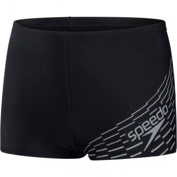 Bañador de natación para niños Speedo Medley Logo Aquashort Negro (9-10 años)