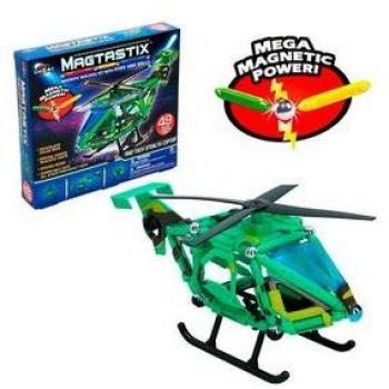 Kit de construcción Helicóptero Magtastix con 49 piezas y manual de instrucciones