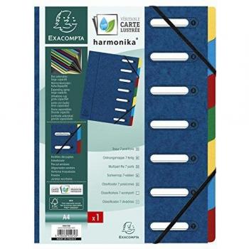 Exacompta 55072/E - Carpeta tipo acordeón con separadores, color azul