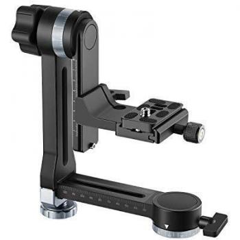 Neewer Profesional Cabezal Trípode Cardán Metal Cabezal Panorámico 360°con Eje Horizontal Móvil de 100mm Placa QR Estándar Arca-Swiss y Nivel Burbuja para Cámaras SLR Digitales hasta 15kg