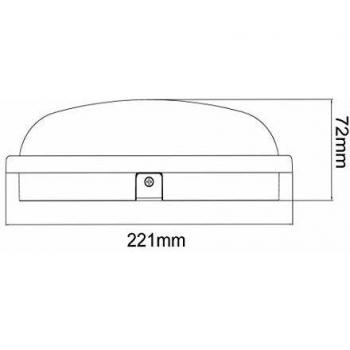 Aplique LED Murale Redondo 20W IP65 Blanco Neutro 4000K - 5500K