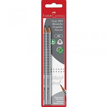 Lápiz de grafito Faber-Castell Grip 2001 HB - Paquete de 2 unidades