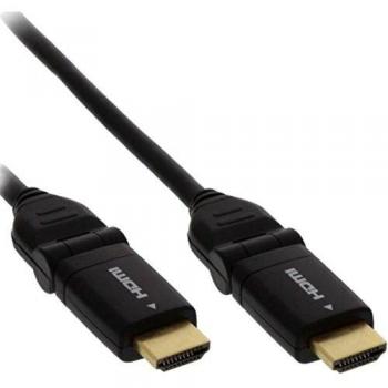 Cable HDMI 4K 2m con conector en ángulo, alta velocidad y Ethernet, negro