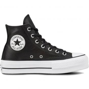 Converse Chuck Taylor All Star Lift Clean High-Top Platform Leather Sneakers in Black for Women