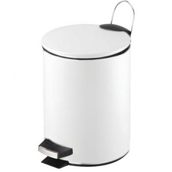 Papelera de Cocina con Pedal de Acero Inoxidable, Acabado Cromado Brillante, Varios Tamaños, Ideal para Cocina y Baño