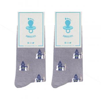 Calcetines Pepe Pinreles Nazarenos Gris con Detalles Plateados