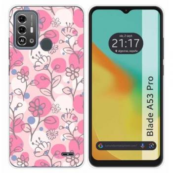 Funda de Silicona para Zte Blade A53 Pro con Diseño de Flores 07