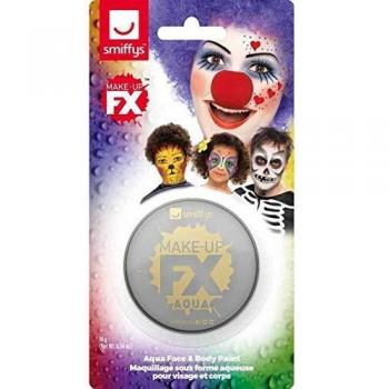 Smiffy's-47032 Maquillaje FX de efectos especiales de color gris claro, pintura a base, applicable